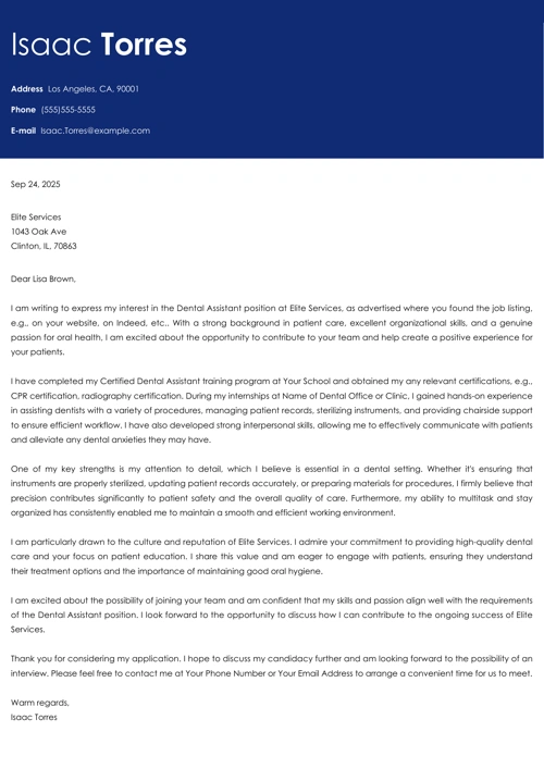 sample cover letter example