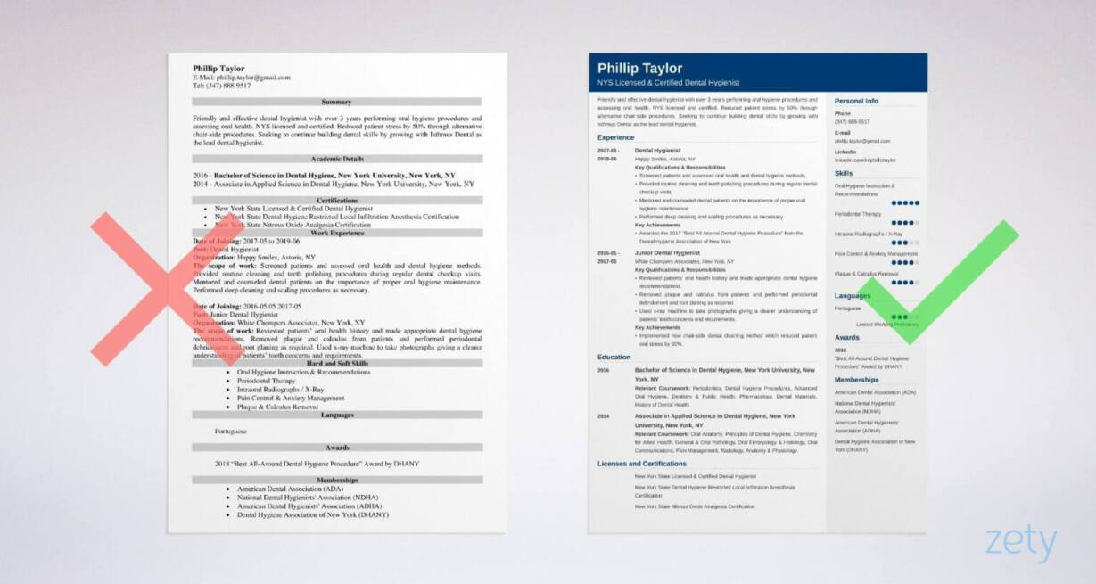 Dental Hygienist Resume Samples (Guide & 20+ Examples)