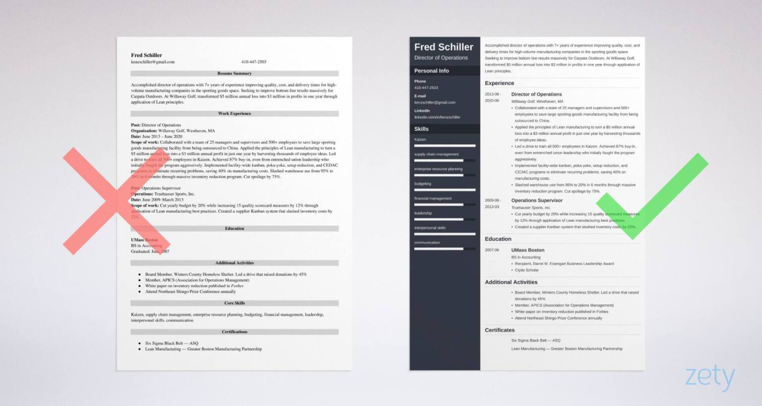 director of operations resume templates