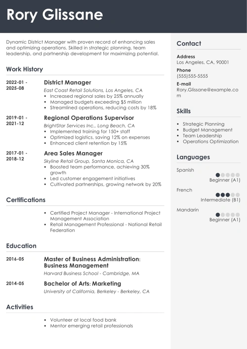 sample resume example