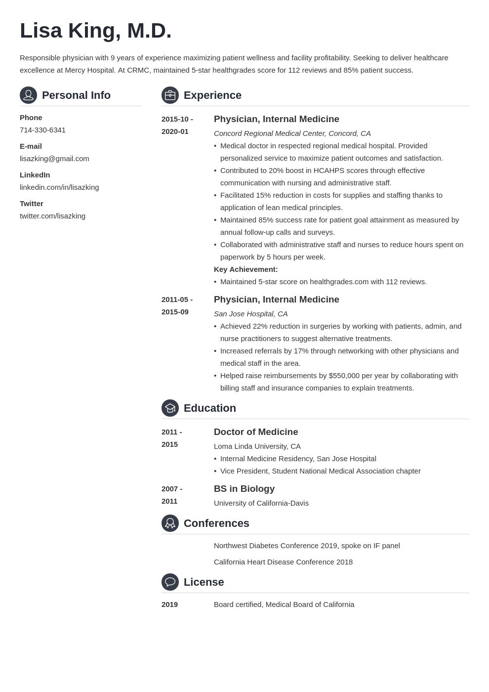 doctor resume example template crisp