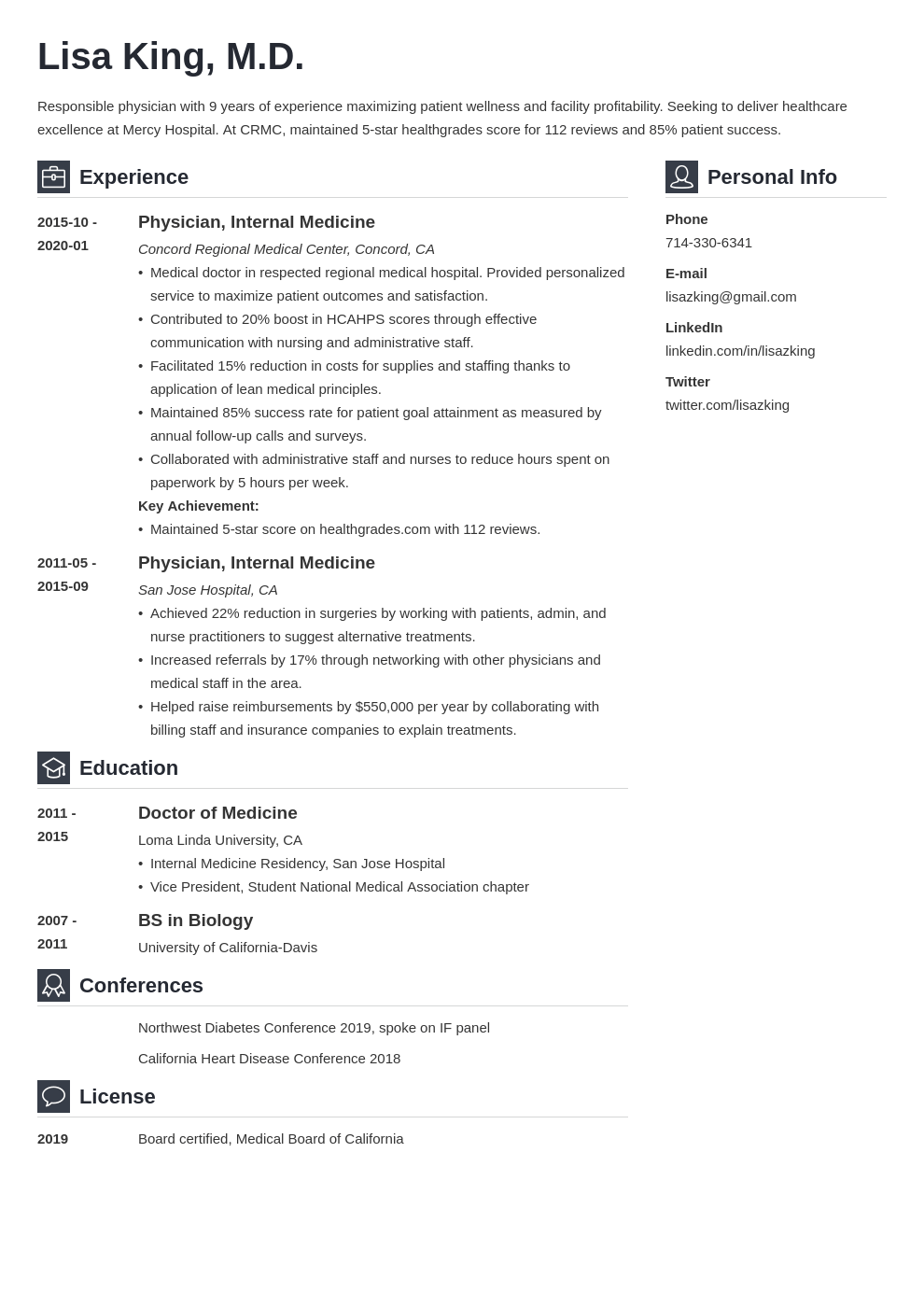 doctor resume example template vibes