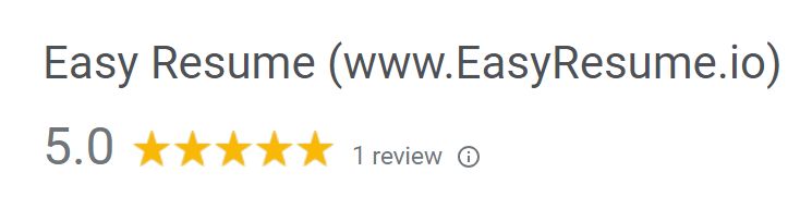 Easy Resume Google Review