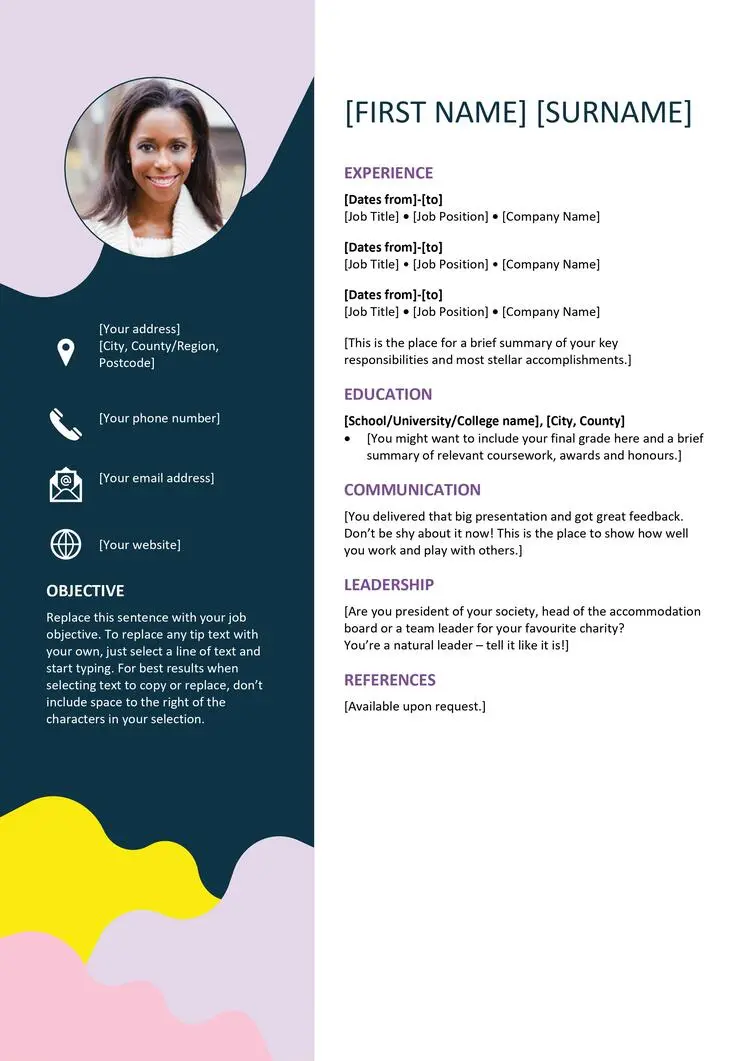 editable CV template