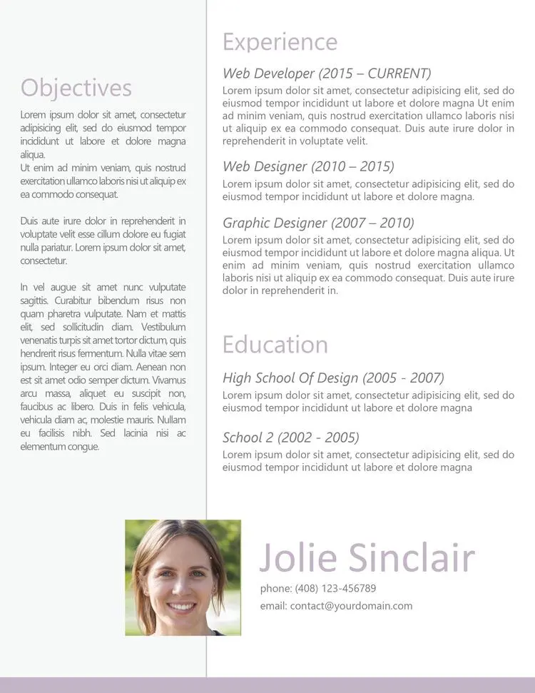 editable CV template