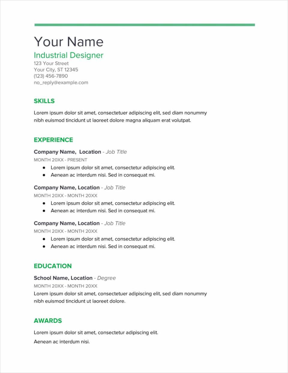 resume template editable free download