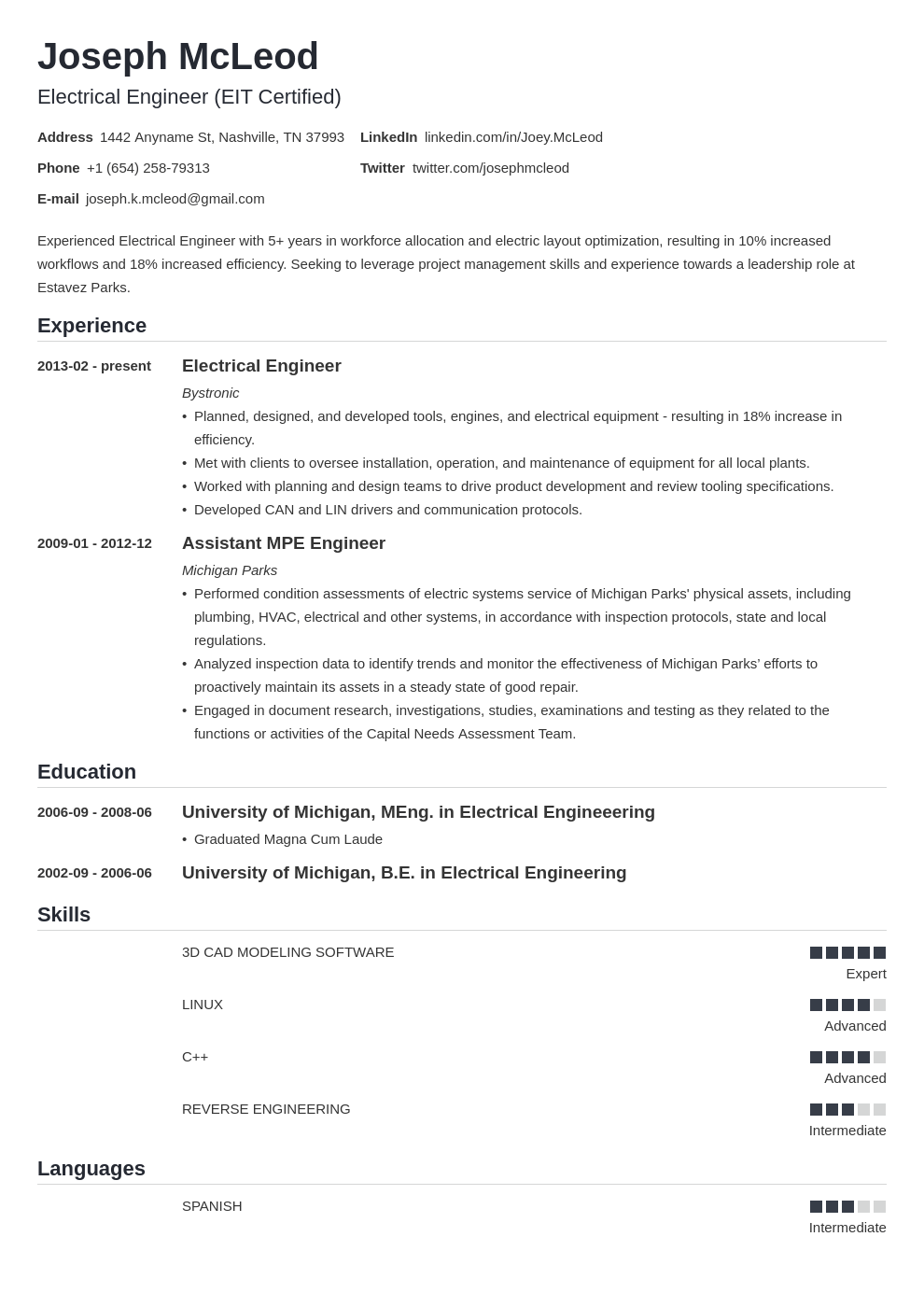 electrical engineering resume example template nanica
