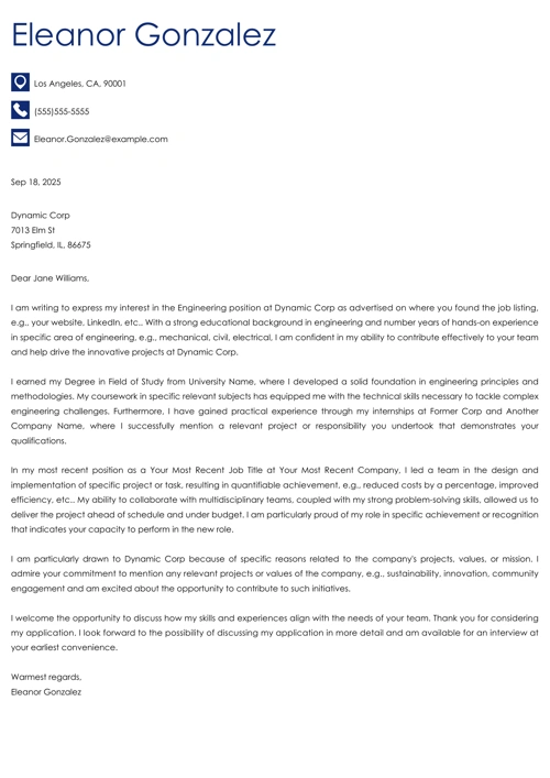 sample cover letter example