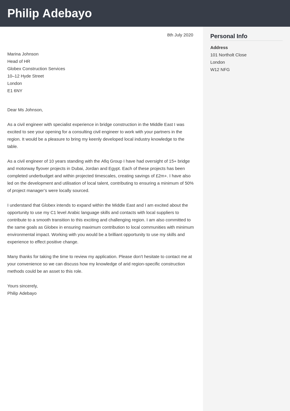 Engineering Cover Letter Examples & Writing Guide