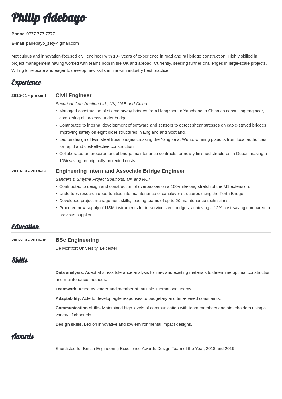 schwachsinnig-institut-gelblich-mechanical-engineer-cv-sample-uk