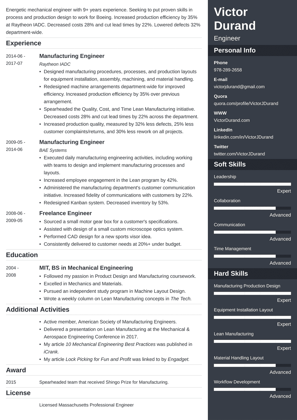 Everything You Wanted to Know About Resumegets Resume Examples for Engineering and Were Afraid To Ask