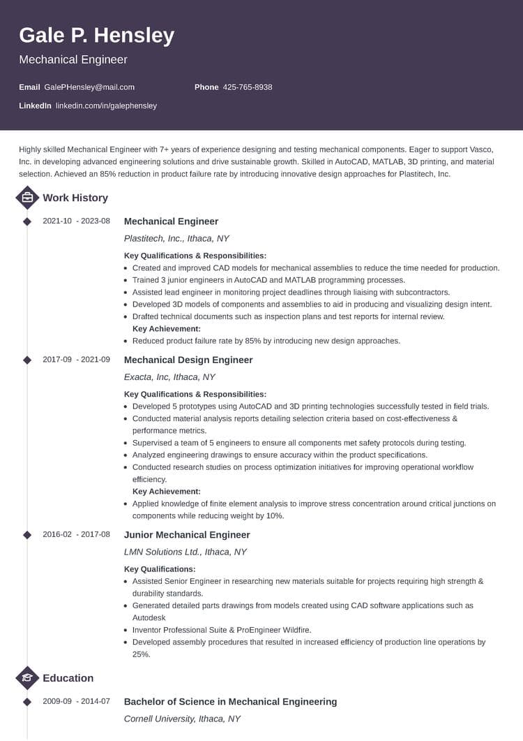 Engineering Resume Examples, Templates & Format [2024]