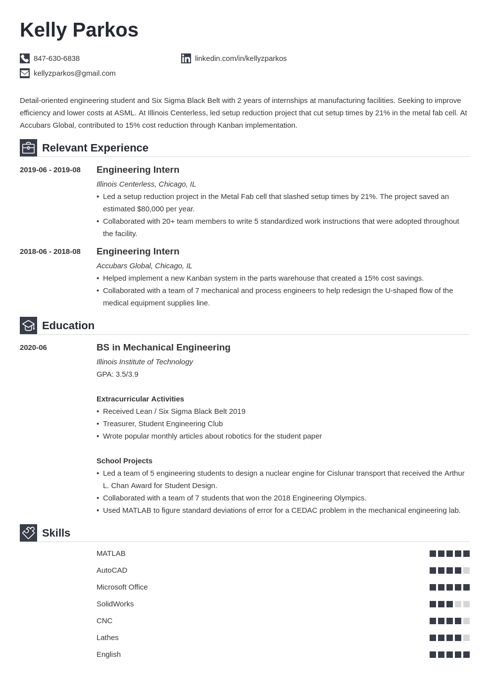 Engineering Student Resume Examples and Guide [10+ Tips]