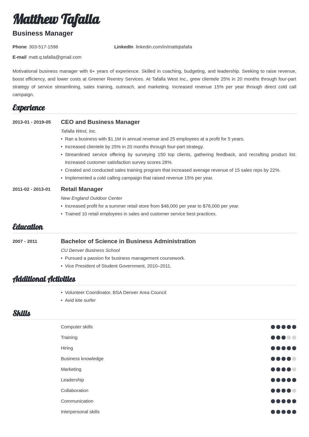 entrepreneur resume example template valera