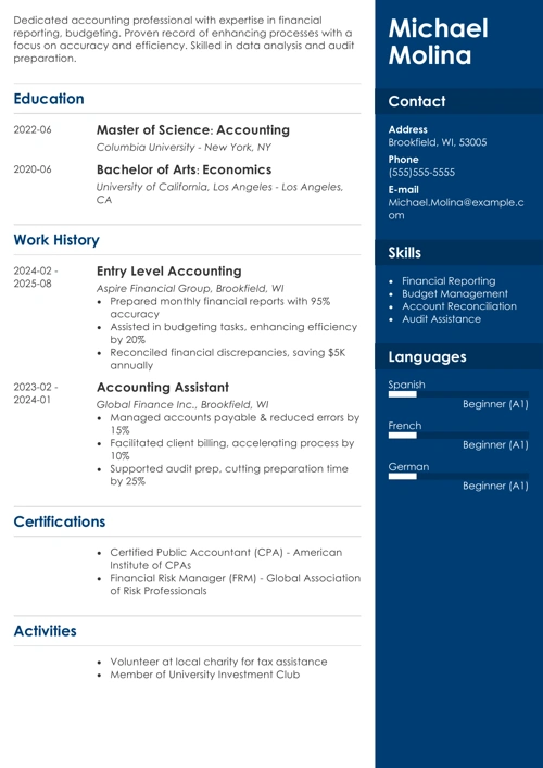sample resume example