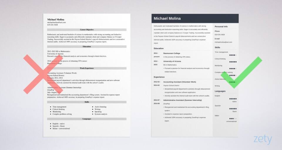 entry-level accounting resume templates