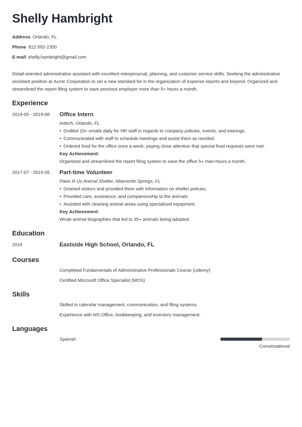entry level administrative assistant resume sample  guide