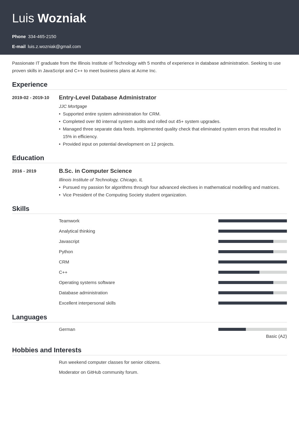 Entry Level Information Technology IT Resume Template 2021   Entry Level It Resume Example Template Influx 