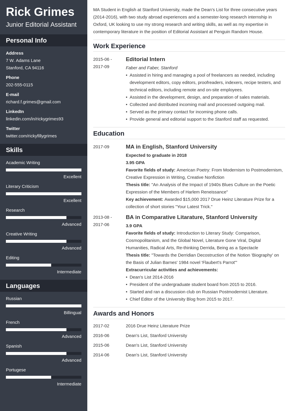 entry level resume example template cascade
