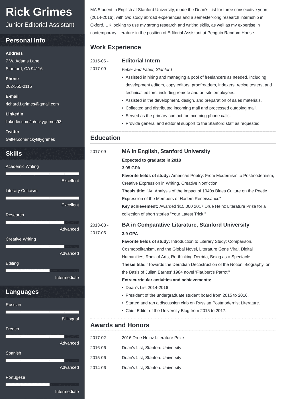 Entry Level Resume Examples For 2024 Templates Tips 