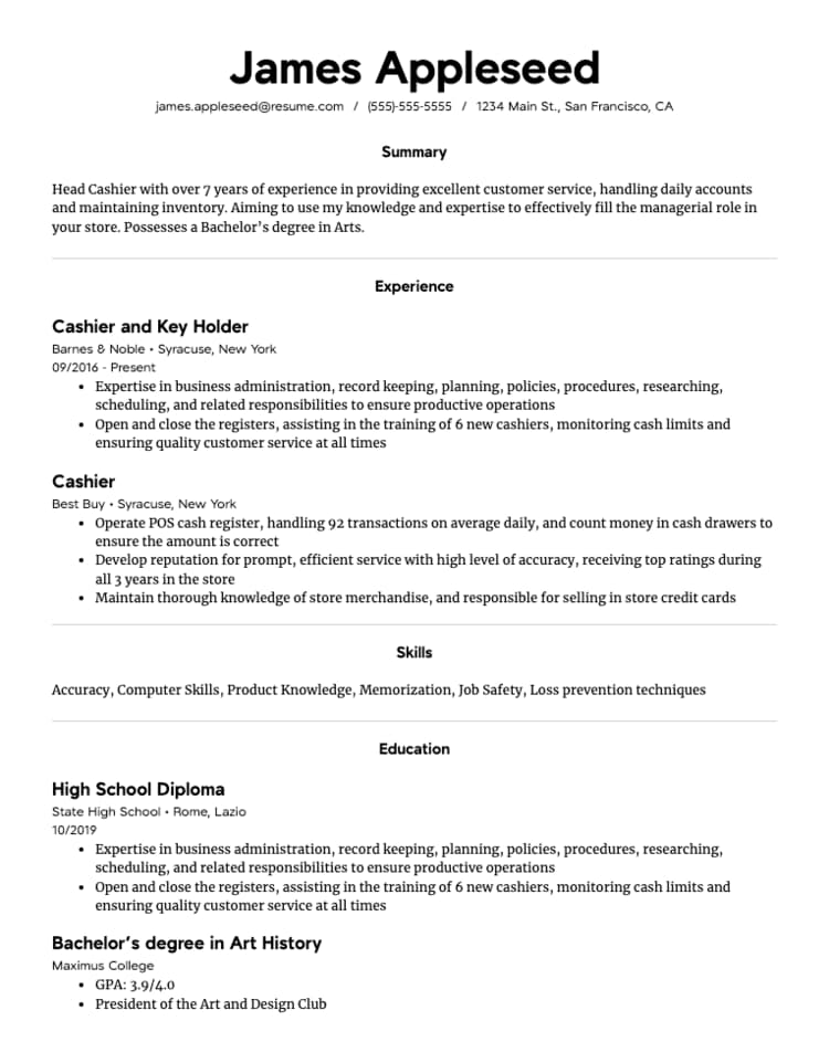 Resume.com Estella Resume Template