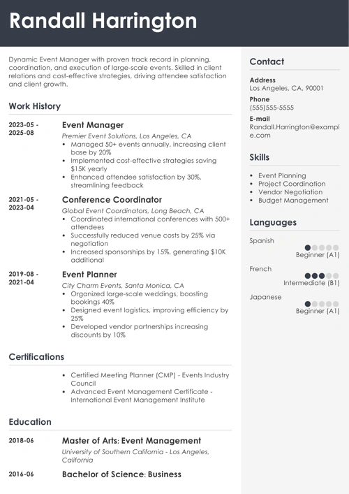sample resume example