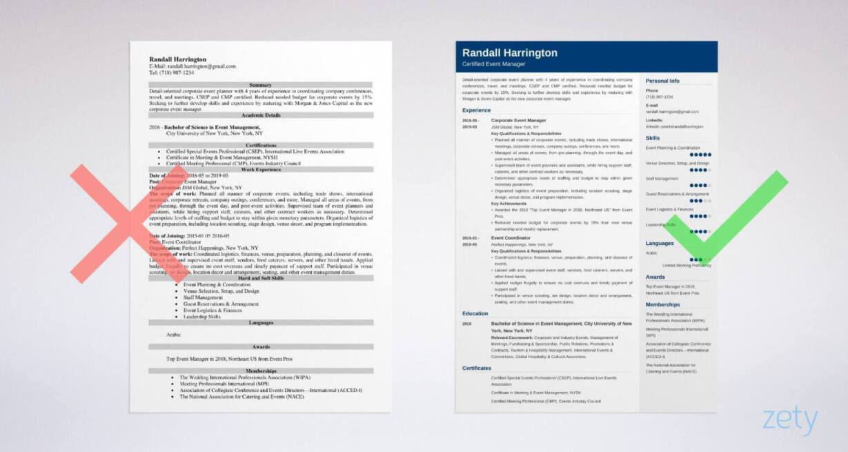 Event Manager Resume Sample Template Guide Event Manager Resume Sample Template Guide
