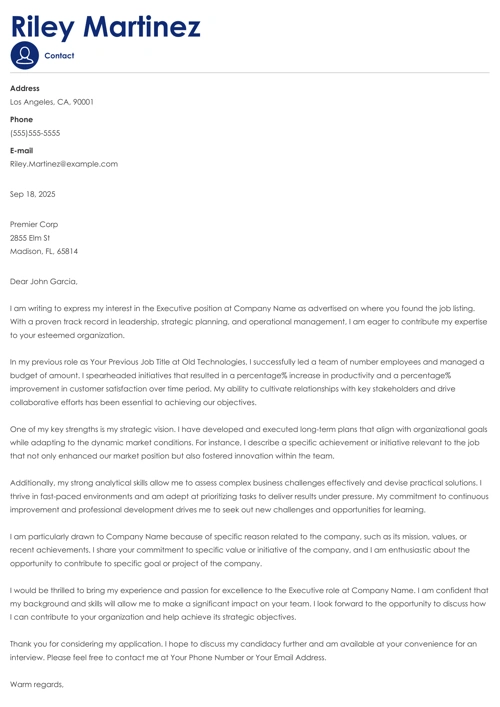 sample cover letter example