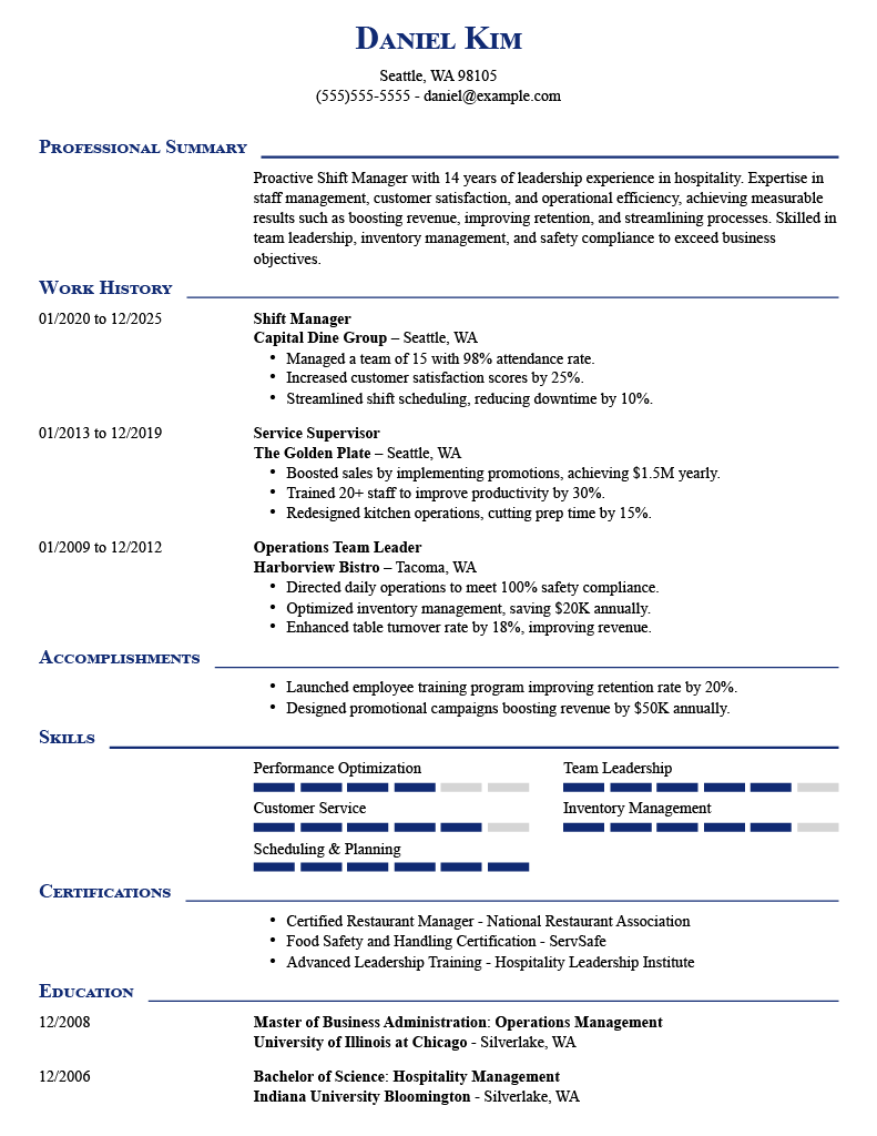 Executive Monster resume template