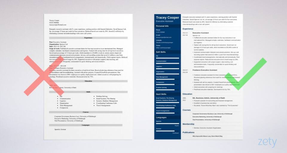 executive assistant CV templates