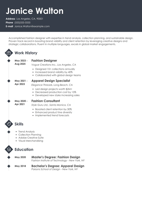 sample resume example