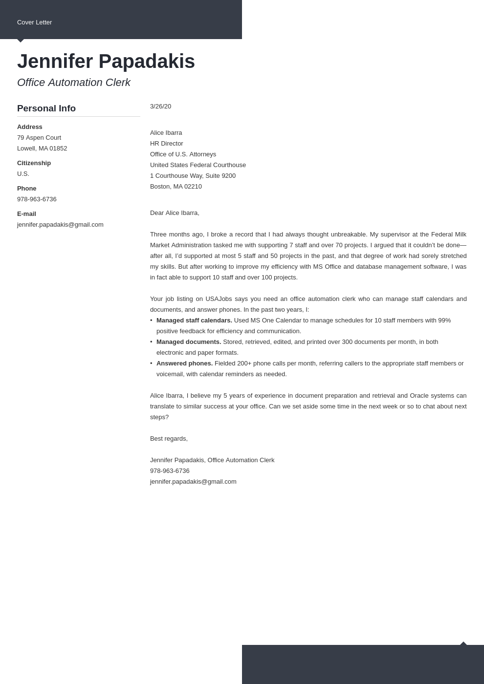 government job cover letter sample