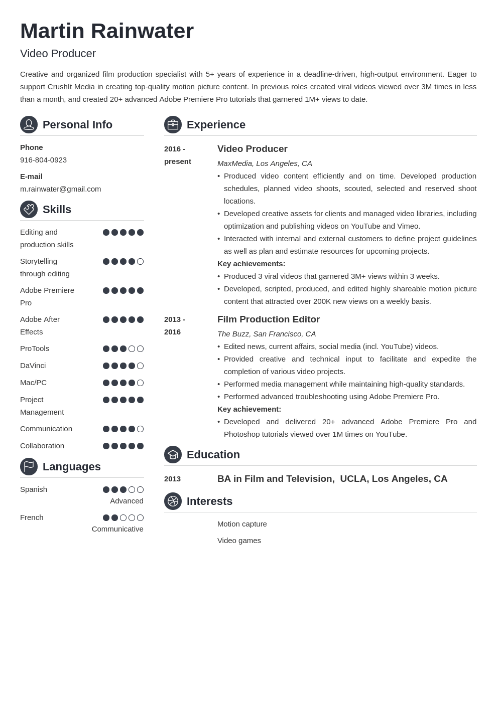 film resume example template crisp