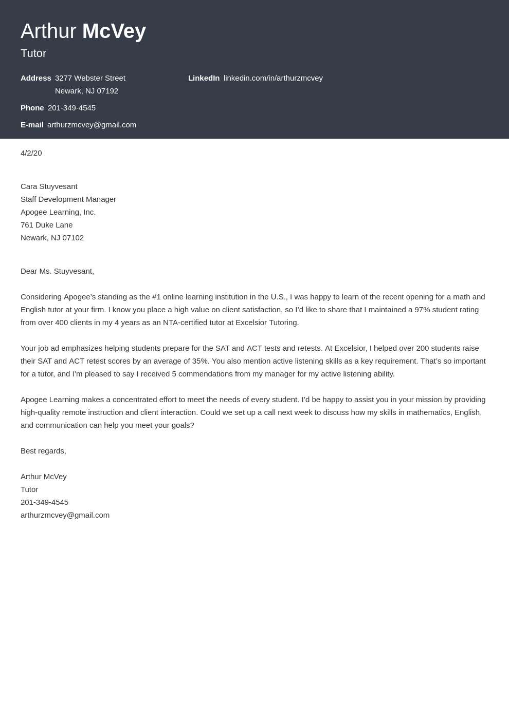 How to Write a Formal Cover Letter: Examples, Format & Guide