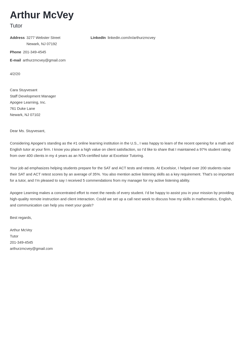 How to Write a Formal Cover Letter: Examples, Format & Guide