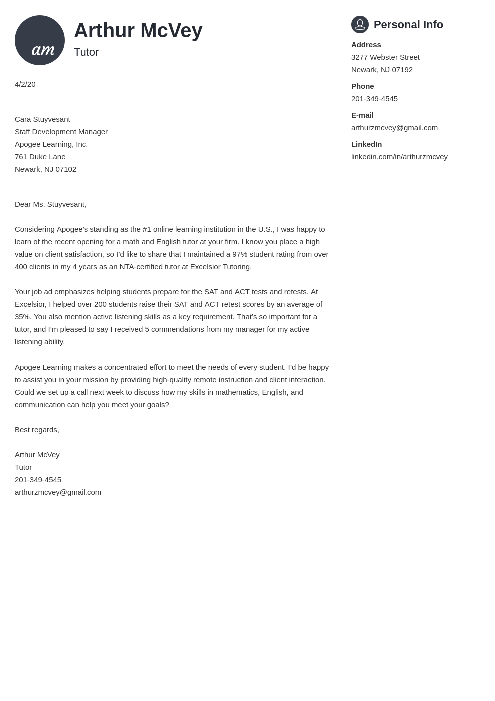 how to write a formal cover letter for job application