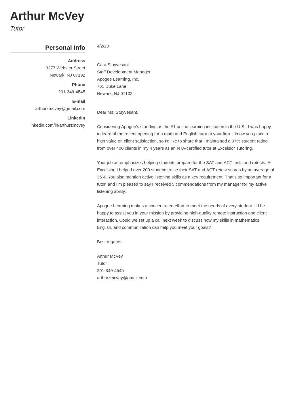 How to Write a Formal Cover Letter: Examples, Format & Guide