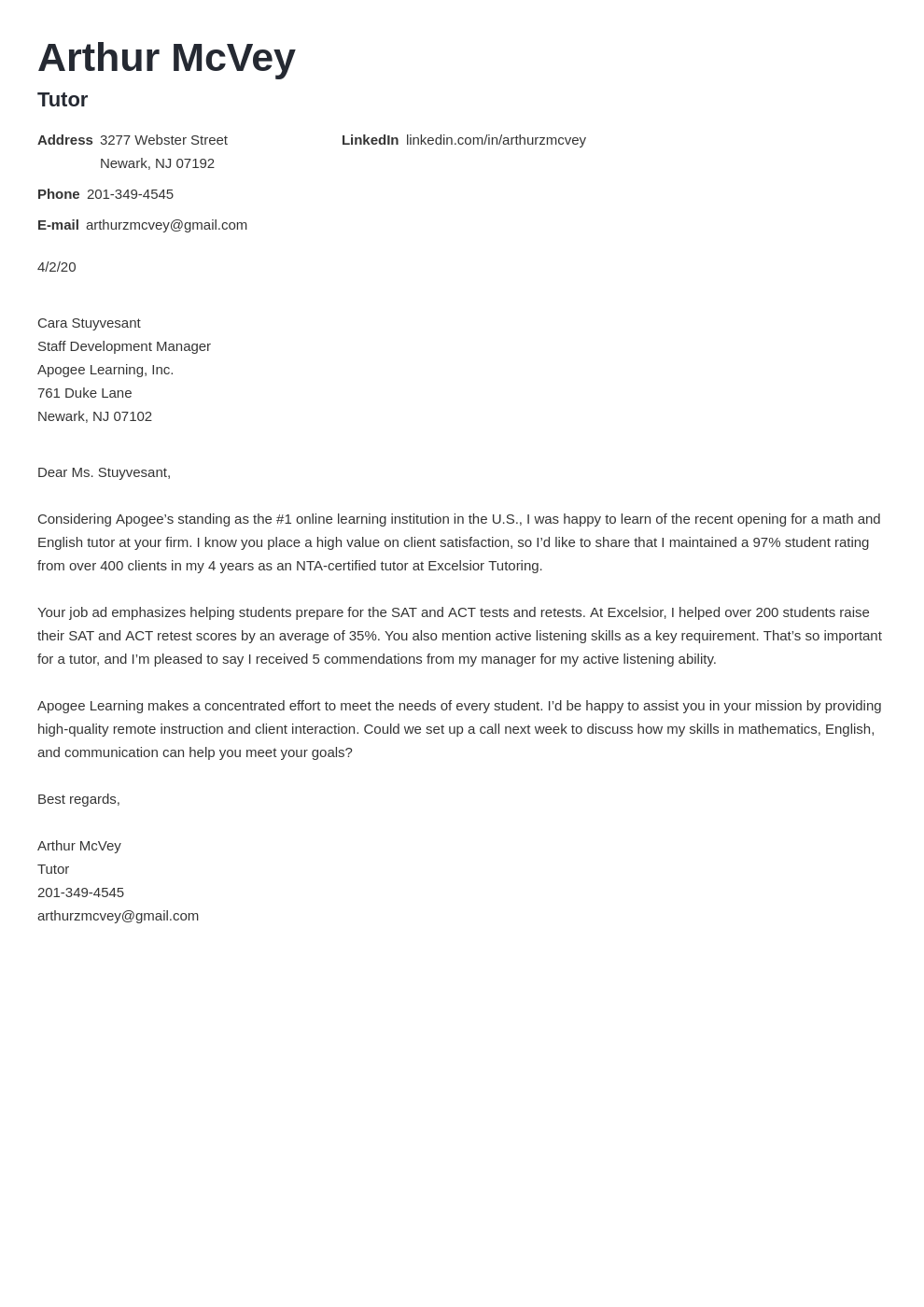 How To Write A Formal Cover Letter: Examples, Format & Guide