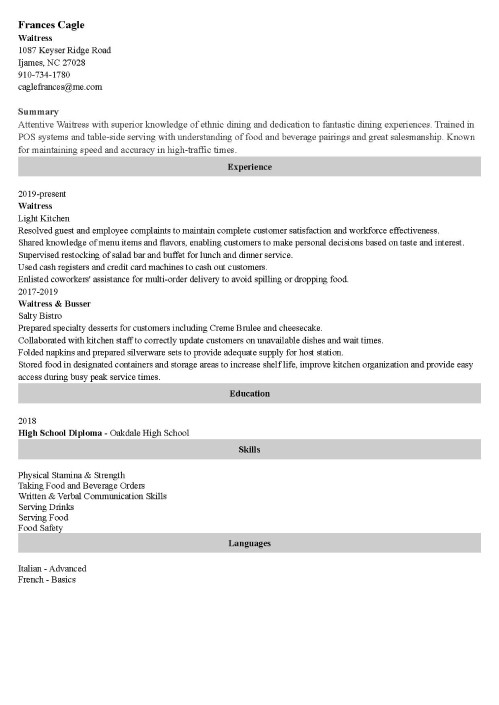 resume sample