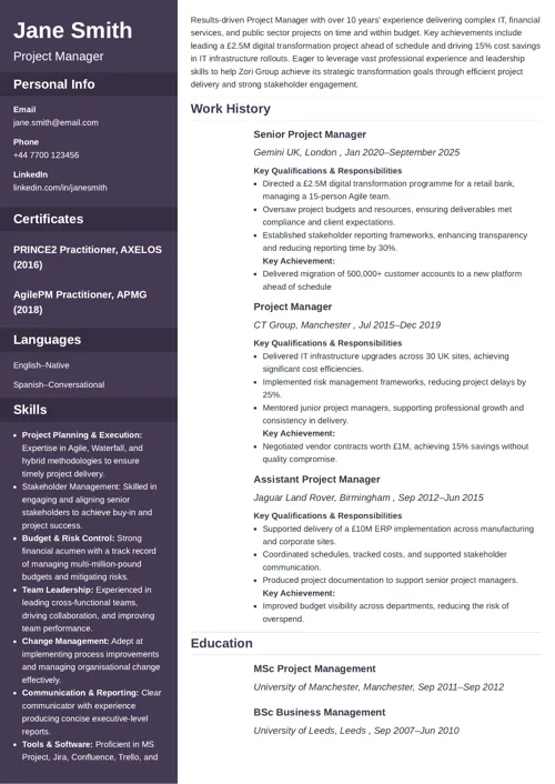 sample resume example