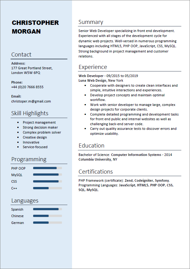 automatic cv maker