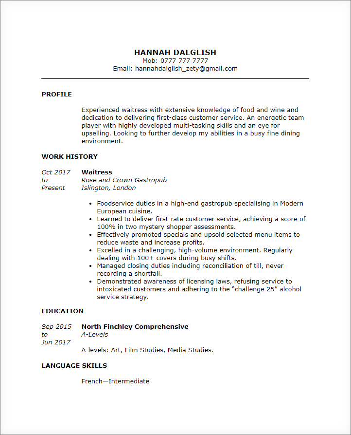 free online cv maker for students