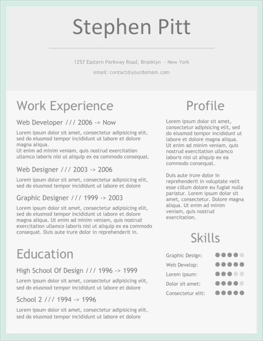online free resume sample
