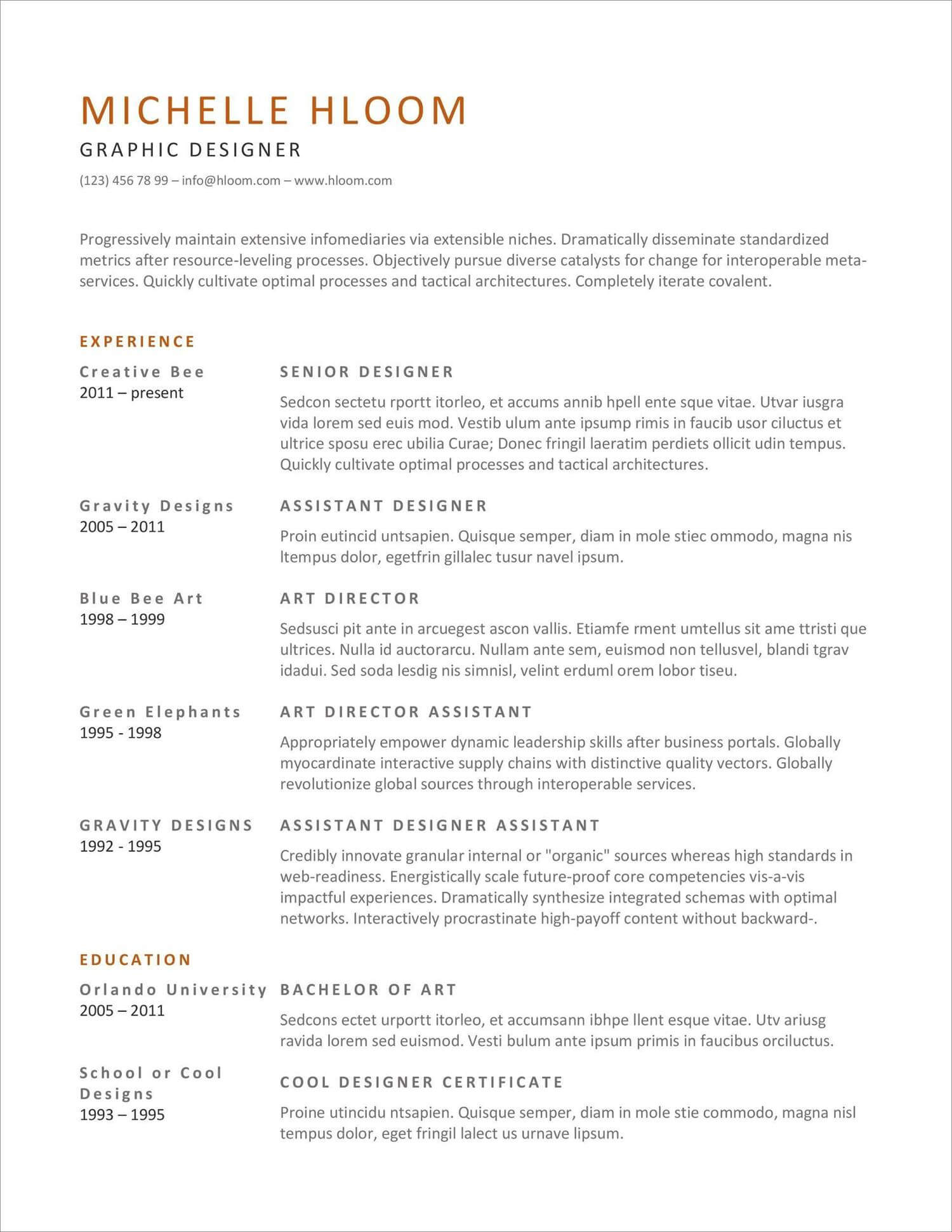 Resume Examples 2024 Word Format Cammy Corinne