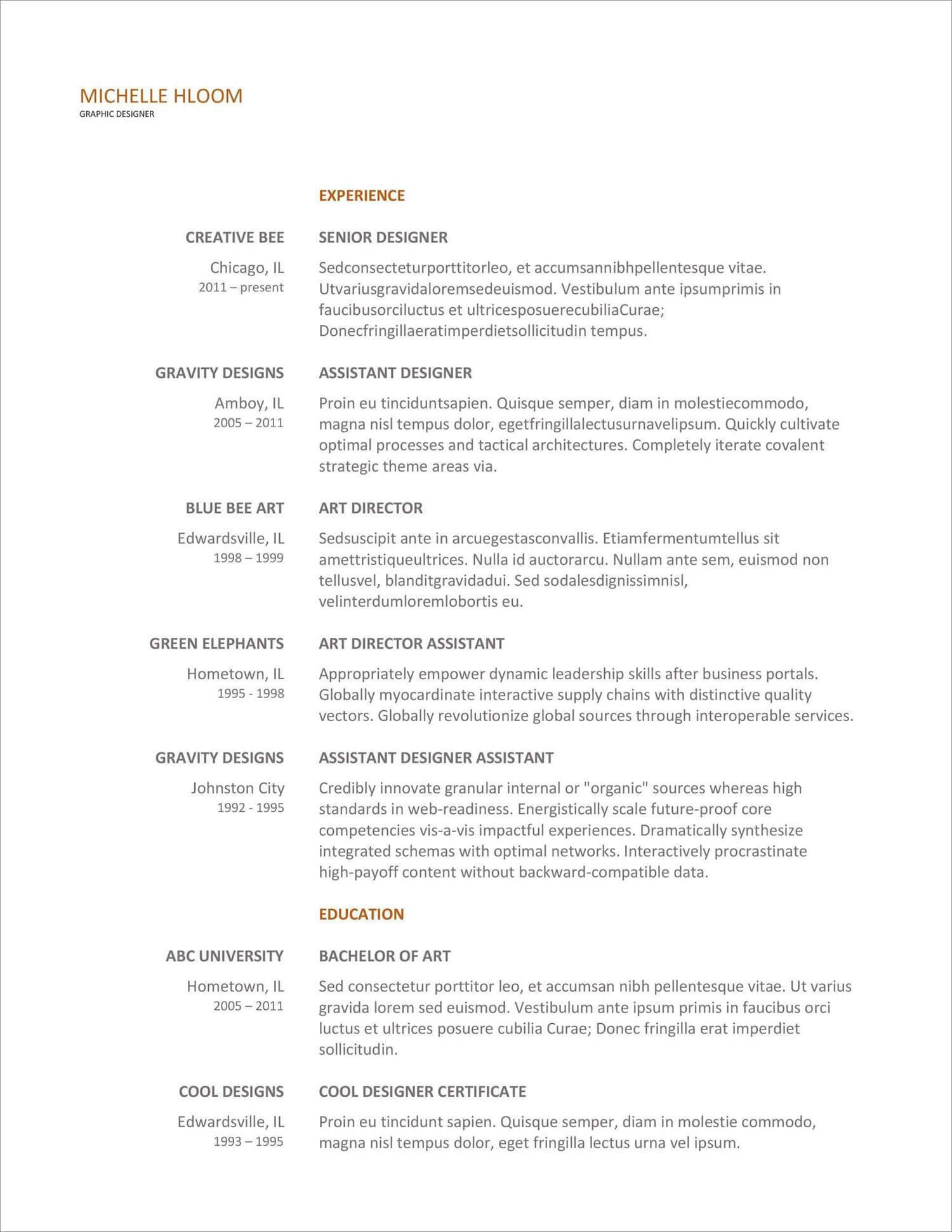 Free Printable Resume Templates