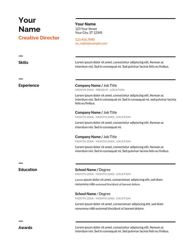 free resume templates