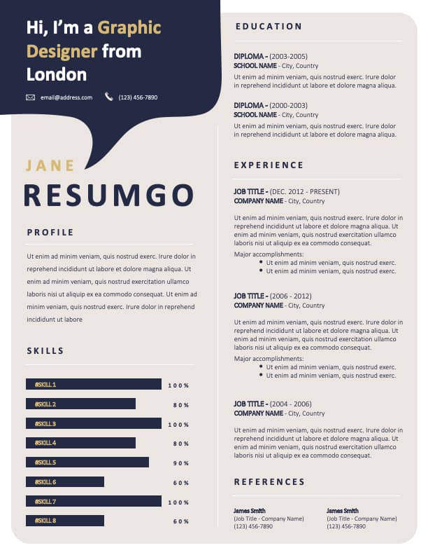 free resume templates