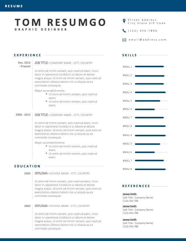 free resume templates