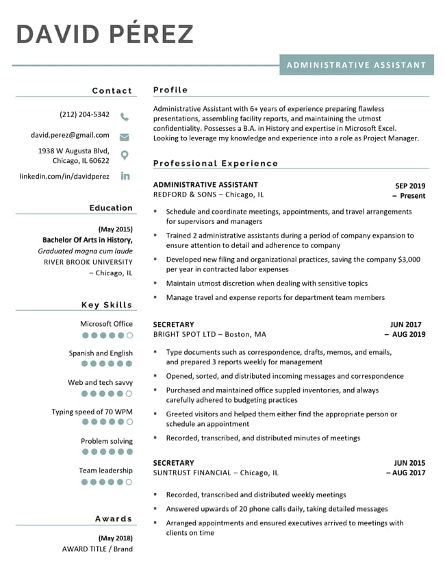 how to write a professional resume template