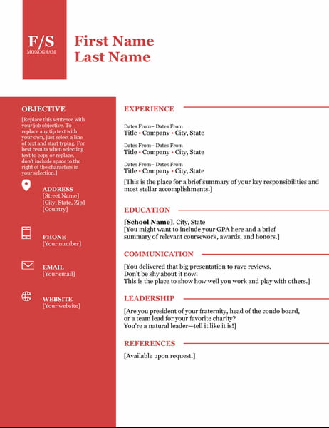 free resume templates